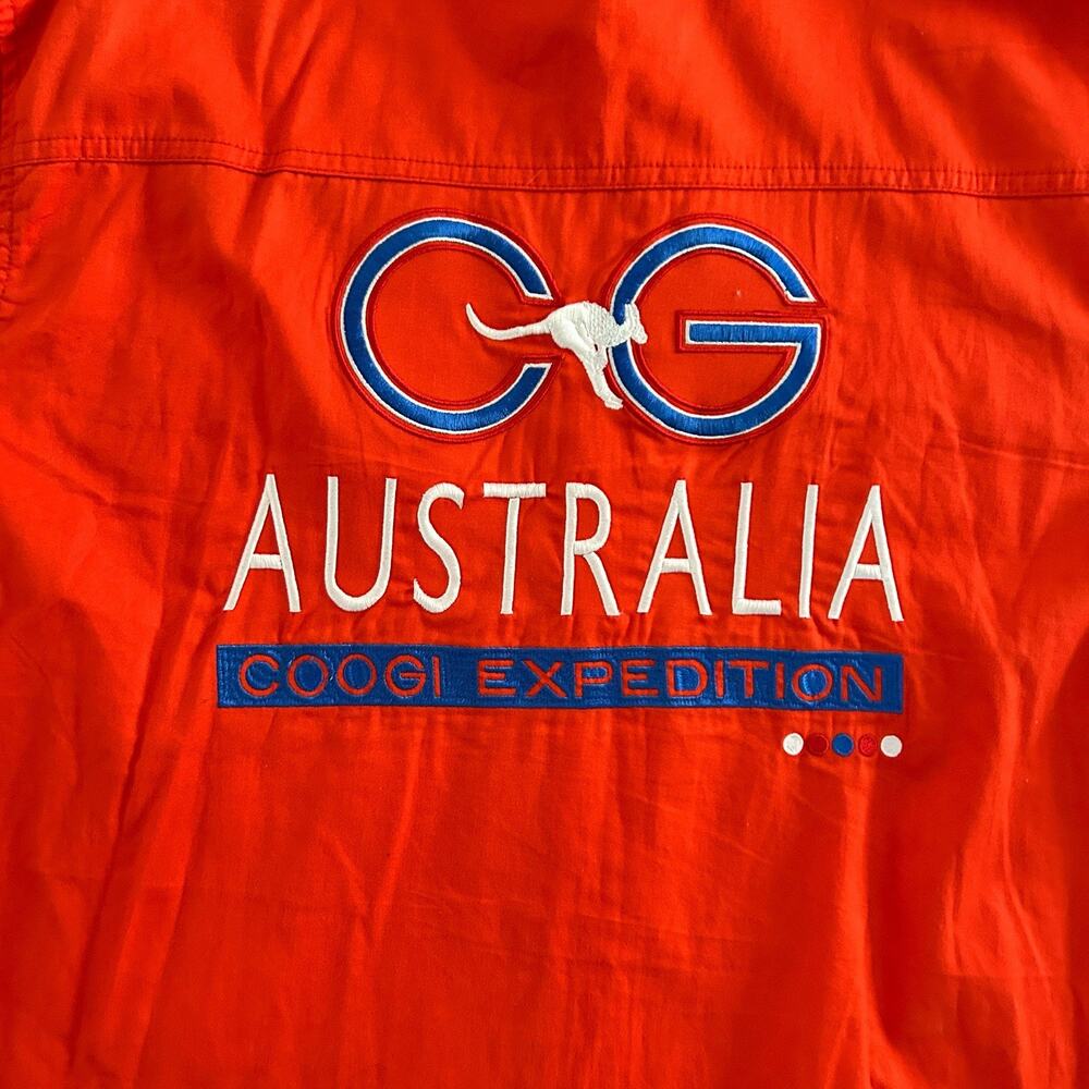 COOGI Men L Australia Expedition Cargo Safari Oxford Button Up SS Y2K Streetwear - Picture 9 of 10